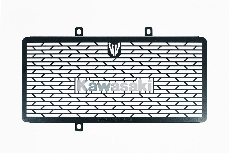 [PKA0101009] PROTECTOR RADIADOR KAWASAKI ER6N-F LOGO KAWASAKI 2012 UP (Plateado)