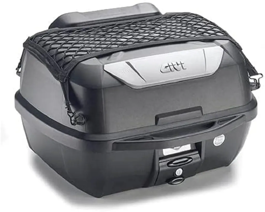 BAUL GIVI 43 LTS TOUR INCLUYE BASE, KIT DE ANCLAJE, ESPALDAR Y MALLA SISTEMA MONOLOCK